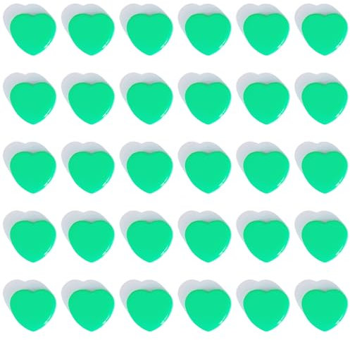 ZDZBLX 30 Pcs Fridge Magnets Strong Magnet Small Magnets Whiteboard Magnets for Crafts Magnets Heavy Duty Cute Mini Magnets Fridge Magnets for Adults, Magnets for Whiteboard Notice Board (Heart,Green)