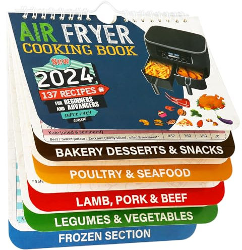 ZORRA Air Fryer Cooking Guide,Latest Air Fryer Recipe Book for 2024,Air Fryer Cheat Sheet Magnets Cooking Guide Bookle,Cooking Guide Magnetic,Air Fryer Books for Beginners,Air Fryer Accessories