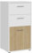 QDRK211-M878 Kommode QUADRO 2 Weiss / Lamela Eiche hell ca. 49 x 96 x 40 cm