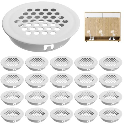 20 Piezas 53mm Redonda Rejilla De Ventilación Acero Inoxidable Agujero De Ventilación Malla Agujero Rejilla De Ventilación Para Gabinete, Guardarropa, Gabinete Del Zapato, Gabinete Decorativo