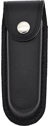 Folding Blade Pocket Knife Sheath Leather Knife Sheath Holder Leather Case with Snap Closure and Belt Loop Edc Pocket Pouch