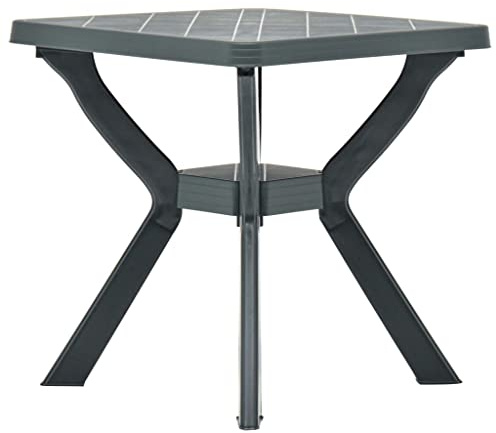 QZZCED Bistrotisch Grün 70x70x72 cm Kunststoff, Garten Lounge Tisch Patio Tisch Outdoor Tisch Balkon Esstisch für Gärten, Terrassen, Balkone