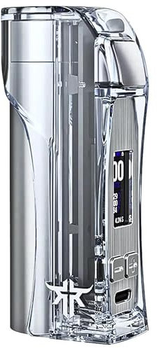 Vandy Vape Requiem 95W Mod [Requires 18650 or 21700 Battery - Sold Separately] 0.96'' OLED Screen, Lightweight, No Nicotine [Clear Blue]