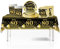 41Pcs Black Gold Happy 80th Birthday Party Tableware Set - Plastic Table Cloth, Paper Plates, Napkins - Birthday Table Decorations Disposable Kit for Men Women