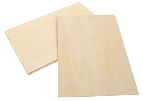 VILLFUL 5pcs Natural Basswood Plywood Boards Blocks for Pyrography Wood Blanks