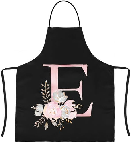 LECTNORE Schürze, schwarze Schürze für Frauen, Schürzen zum Kochen, personalisierte Schürze, wasserdichte Schürze, Küchenschürze, Kochschürze für Frauen und Männer (1 Stück-E)
