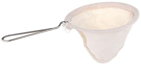 Garneck Colador de Café de Tela Reutilizable con Mango de Acero Inoxidable Filtro Infusor de Té