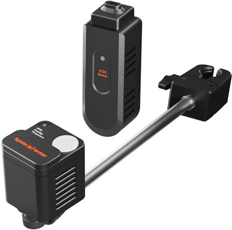 Spider Farmer GGS Sensoren Pro Kits, 4-in-1 VPD/PPFD/Temp/Humid Sensor mit CO2 Sensor, für Innenbepflanzung Umweltüber Wachung Präzisions Kontrolle