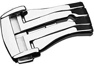 KDEGK Pour boucle de sangle Omega boucle pliante en acier inoxydable boucle pliante de ceinture(Silver,18mm)