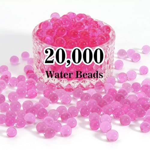 20000 Stück Wasserperlen Für Vasen,Water Beads，Wasser Perlen,Wasserperlen Für Pflanzen,Wasserkugeln,Gelkugeln Wasserperlen,Hochzeitsdekoration, Geburtstagsfeier Deco, Urlaubsdekoration(Rose)