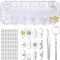 Zhenghebuy Glasses Nose Pads,Eyeglass Nose Pad Repair Kit,Screw-in Nose Pads with Screwdriver,Tweezer,Screws for Glasses,Sunglasses,Eyeglasses