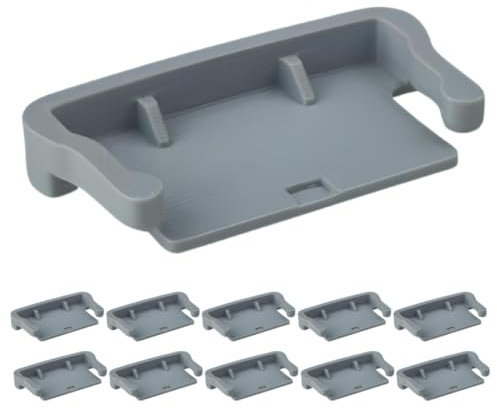 Clip compatibile TELE autostrada PASS (Gancio 2024 Grigio, Confezione da 10)