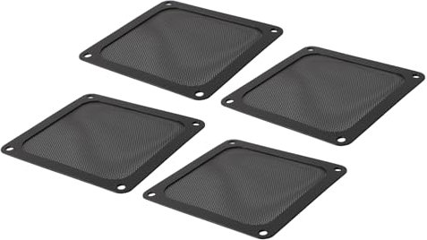 4PCS Magnetic PC Fan Dust Filter – 120mm PVC Computer Fan Dust Mesh Grills for Cooling, Easy Installation & Maintenance (Black)