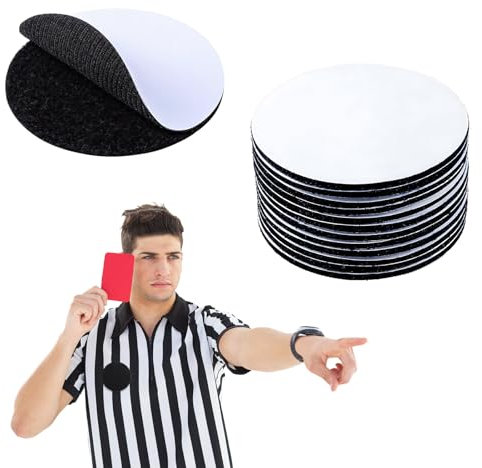 Giantree 3 Zoll Klettband Selbstklebend, Schwarz Klettband, 12 Stück Runden Doppelseitig Klettpunkte für Papier Kunststoff Glas Leder Metall Kleidungsstücke