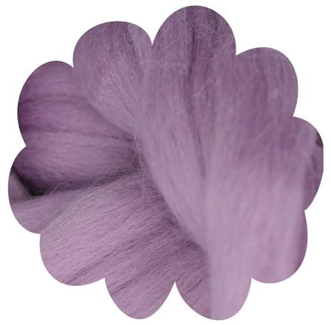 Deutsche Merinowolle Filzwolle pastell 25g Merino, nassfilzen, trockenfilzen, Märchenwolle, Spinnwolle, Spinnfasern, Wolle zum spinnen, filzen, basteln (flieder)