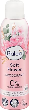 Balea Deodorant Spray Soft Flower | 0% Aluminum & Alcohol | Vegan | 200 ml