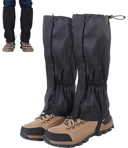 DqiUnaX Gamaschen Wandern, 1 Paar, Wandergamaschen, wasserdichte Staubdicht Einstellbare Atmungsaktive Beinschutz Gaite, Gamaschen Wandern Jagd Fahrrad Für Männer Frauen Outdoor Wandern Klettern