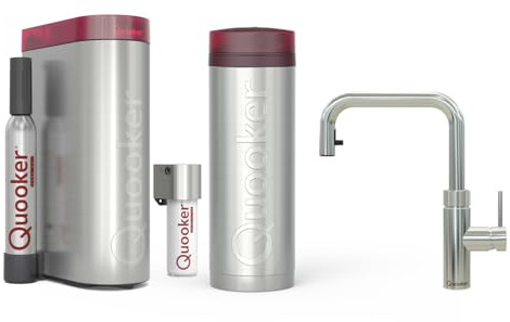 Quooker Flex Square | Reservoirs PRO3 | Cube & Filter | verchromt glänzend | sofort-Kochend-Wasserhahn