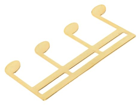 PAMINGONO Goldene Notenheftklammer aus Metall Verstellbarer Seitenhalter für Musikbücher Stabiler Notenhalter für Klavier und Gitarre