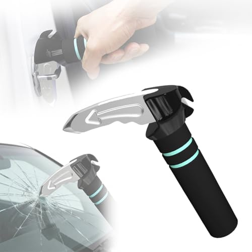 PATZEY 3-in-1 Car Door Handle for Elderly – Multifunctional Mobility Aid with Grab Bar, Window Breaker & Seatbelt Cutter for Seniors, Disabled & Handicapped Support