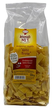 Schmids No 1 Bandnudeln ganz breite (18mm) 500g, vorzüglich im Geschmack und herzhaft im Biss