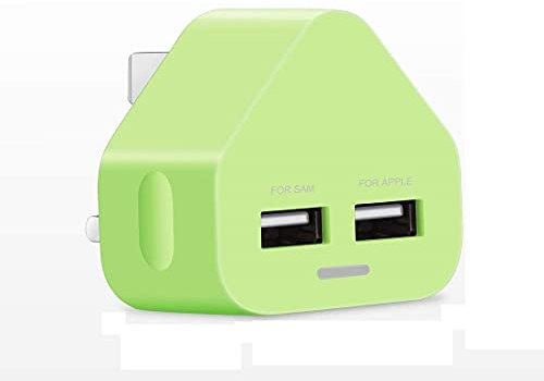 USB Plug Charger, Multi Port USB Charger Plug Adapter 2.1A Compatible with Nokia/Fire Tablet/Huaweii/iOSiPad/Kindle/Smart Watches/Motorola/Airpods/Samsung/iOSiPhone/HTC