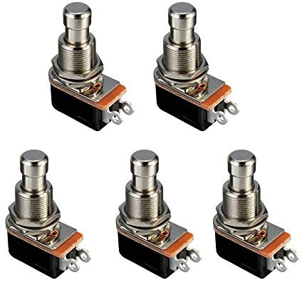 E Support 5 X Elektrische Gitarre Effektpedalkasten Momentaner Druckknopf stampfen Fußschalter