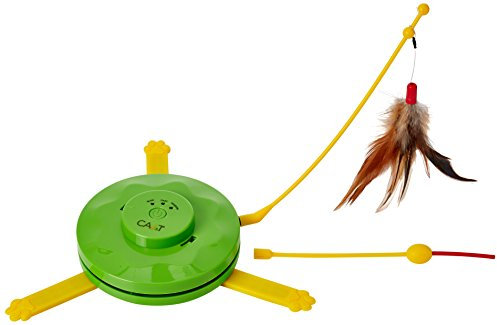 CA&T Cat Flying Feather & Hiding Mouse Game Interactive Teaser Toy