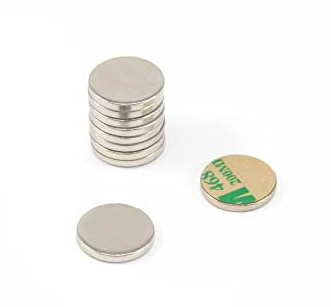 Nickel Plated Mild Steel Disc with 3M Self Adhesive for Arts, Crafts, Model Making, DIY and Hobbies - 20mm dia x 2mm thick - Pack of 100