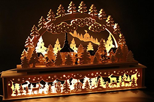 SchwibboLa Original Erzgebirgischer Schwibbogen Lichterbogen FREIE Auswahl (Motiv2: 72x45cm (BxH))