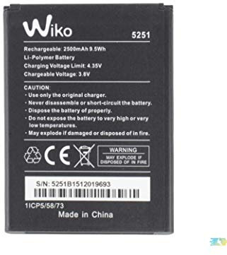 ORIGINAL-ERSATZBATTERIE WIKO 5251 2500mAh für WIKO PULP 4G BULK