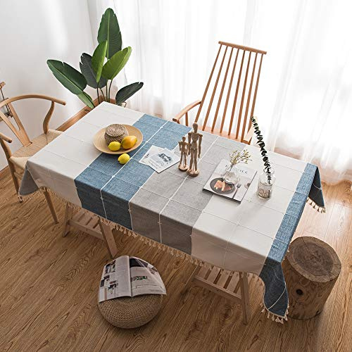 Tischdecke 105x120cm, Waschbare, Abwaschbar Tischdecke, Fleckschutz Pflegeleicht abwaschbar, für Party, Catering, Geburtstag - Gitter