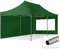 TOOLPORT Faltzelt Faltpavillon Pavillon 3x6m - mit 2 Seitenteilen (Panoramafenster) Premium Dach Partyzelt grün