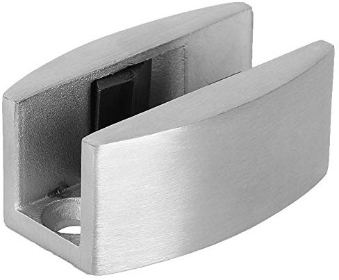 Guida a pavimento per porta scorrevole in acciaio inossidabile Fermo oscillante a forma di U per porte scorrevoli in vetro Accessorio per il bagno(Sanding)