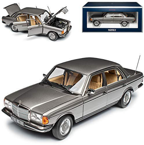 Mercedes-Benz W123 200 E-Klasse Limousine Anthrazit Grau Metallic 1975-1986 1/18 Norev Modell Auto