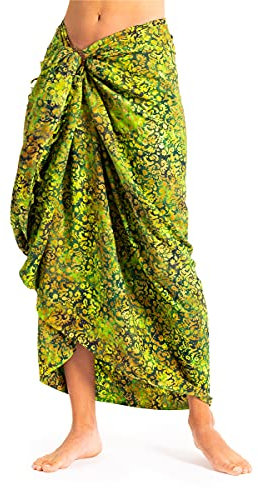 PANASIAM Sarong B206 green flower, L