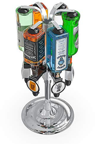 Barbarian - 4/6 bouteilles optiques rotatives pour bar à la maison - Support pour bouteille d'alcool, de vin, distributeur de boissons à l'envers