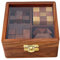 Ajuny Holzpuzzle Spiele Boxset – Herausfordernde Gehirntrainer 3D-Puzzles für Jugendliche und Erwachsene mit Dekorativer Aufbewahrungsbox für IQ-Tests Handgefertigte Spielgeschenke