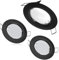 Lex Collective 3 x LED GU10 Modul Einbaustrahler Set 3W Einbauleuchte Deckenspot Rund Dimmbar 230V 55mm Bohrung Warmweiß (Schwarz)