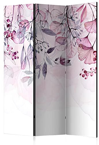 murando Raumteiler Foto Paravent rote Blätter 135x172 cm beidseitig auf Vlies-Leinwand bedruckt Trennwand Spanische Wand Sichtschutz Raumtrenner Design Efeu Natur Pflanzen wie gemalt b-A-0882-z-b