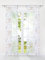 HeichkelL Schiebegardinen mit Schlaufen 2er Set Transparent Flächenvorhang Pflanzen Druck Schiebevorhänge inkl. Beschwerungstangen Fensterstores Raumteiler Orange BxH 57x225 cm
