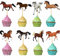 40 Stück Pferd Kuchen Dekoration Set Probuk 8 Arten Pferde Cupcake Topper Muffin Pferderennen Kuchen Abendessen Essen Dekoration Lieferungen für Themenpartys, Geburtstag, Babyparty, Hochzeit