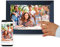 PRIXTON Marco de Fotos Digital Prado, Pantalla Táctil 10,1 Pulgadas con WiFi, Resolución HD 1280x800, RAM 1 GB / 16 GB, Altavoces 2 W, App móvil, Entrada USB y Tarjeta SD, Color Negro