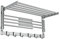 Görbach Aluminium Handtuchhalter Bad mit 6 Handtuchhaken, Wandmontage Handtuchstange Tuchregal für Küche, WC, Garderobe und Badezimmer Zubehör Set 40cm, Silber (7-40SS)