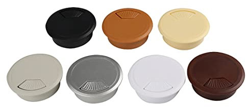 WALNUTS 10pcs Desk Table ABS Plastic Cable Hole Cover 50mm/53mm PC Computer Desk Round Wire Tidy Grommet Hardware Accessories (Color : White, Size : 53mm)