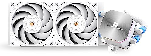 Thermalright Frozen Edge 240 Weißer CPU-Wasserkühler mit PWM-Lüftern, Pumpendrehzahl 3300RPM, S-FDB-Lager, für AMD AM4/AM5, Intel LGA1150/1155/1200/1700/2011(FE240 Weiß)