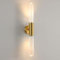Luminaire de vanité de salle de bain doré sur miroir 25 pouces applique murale en tube de verre transparent vers le haut vers le bas en laiton lampe murale, chambre à coucher moderne salon couloir sal