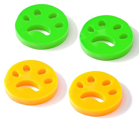 4PCS Silikon Haarfänger Entfernt Fell in Trockner und Waschmaschine,Tierfellwäscher Fänger Haarentferner,Tierhaarentferner Waschmaschine