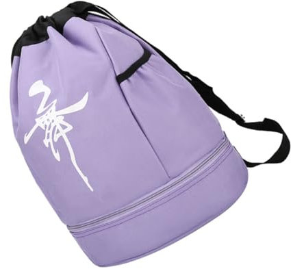 CALLARON Tanztasche Mädchen Aufbewahrungstasche Cinch-Rucksack Turnbeutel Für Mädchen Tanz-rucksäcke Mit Kordelzug Backpacking-Rucksack Balletttasche Mode Seil Oxford-Stoff Violett
