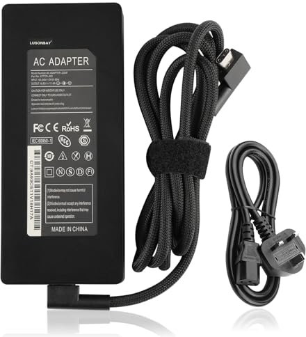 230W 19.5V 11.8A Razer Blade Charger Replacement For Razer Blade 14 15 Pro 17 4K RZ09 RC30-0248 RZ09-0287 RC30-0238 GTX1060 GTX1070 RTX2070 (2014-2023) Laptop Power Supply UK Cable